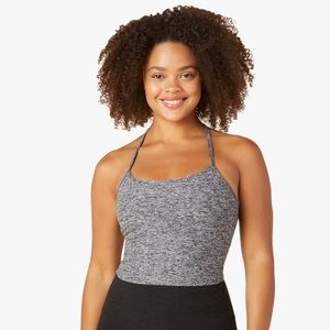 Beyond Yoga Spacedye Slim Racerback Cropped Tank Black-White Size M